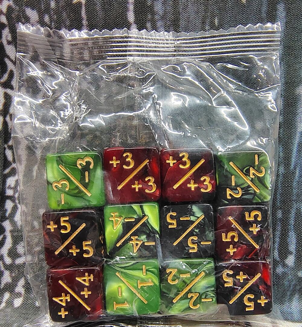 12 Pieces MTG Dice Counters Dice Set Life Tokens for MTG TC...New Sealed